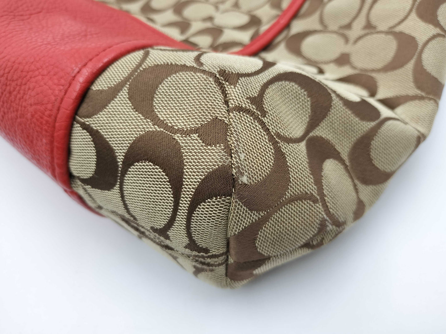 COACH Signature Leather Shoulder Bag