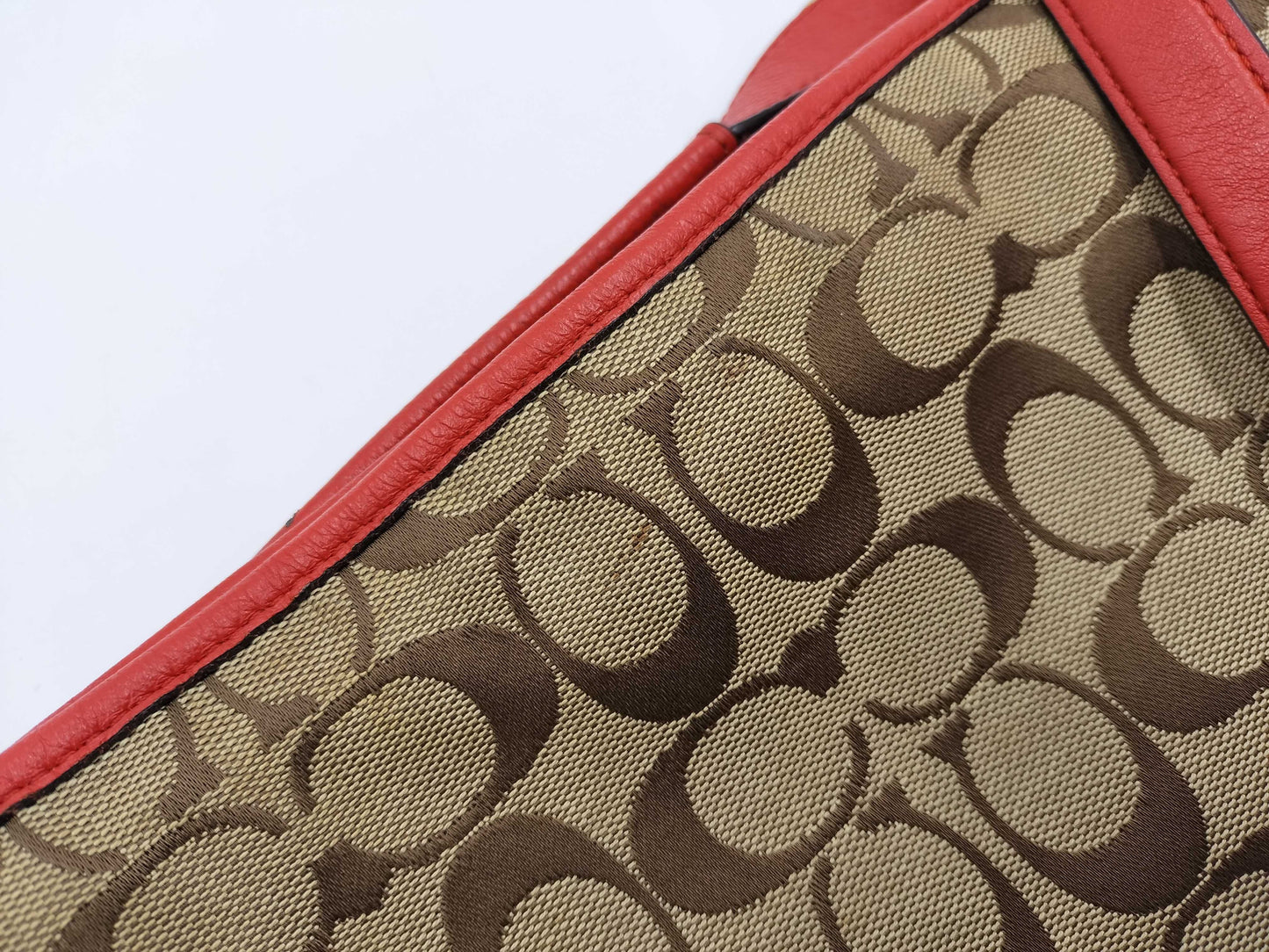COACH Signature Leather Shoulder Bag
