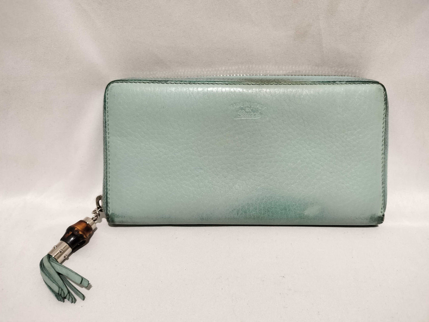 GUCCI Bamboo Tassel Round Zip Wallet