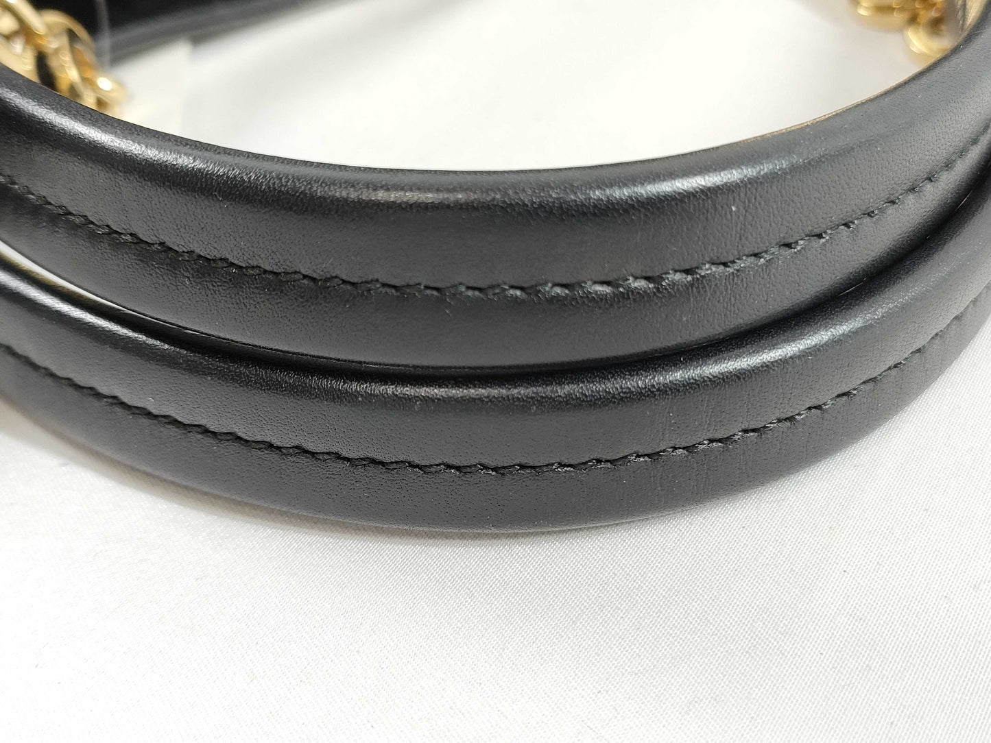 Salvatore Ferragamo Gancini Leather Black Chain Handbag