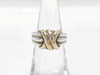 Tiffany & Co. K10/925 Grooved Ring with Cross Motif
