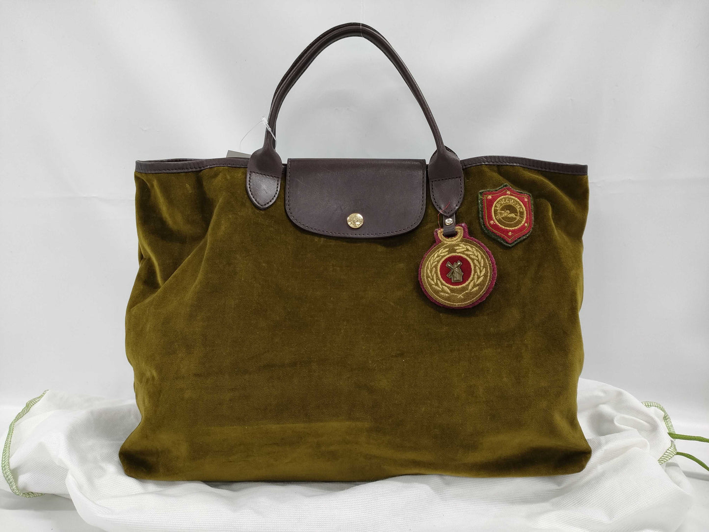LONG CHAMP Suede Pliage Tote Bag