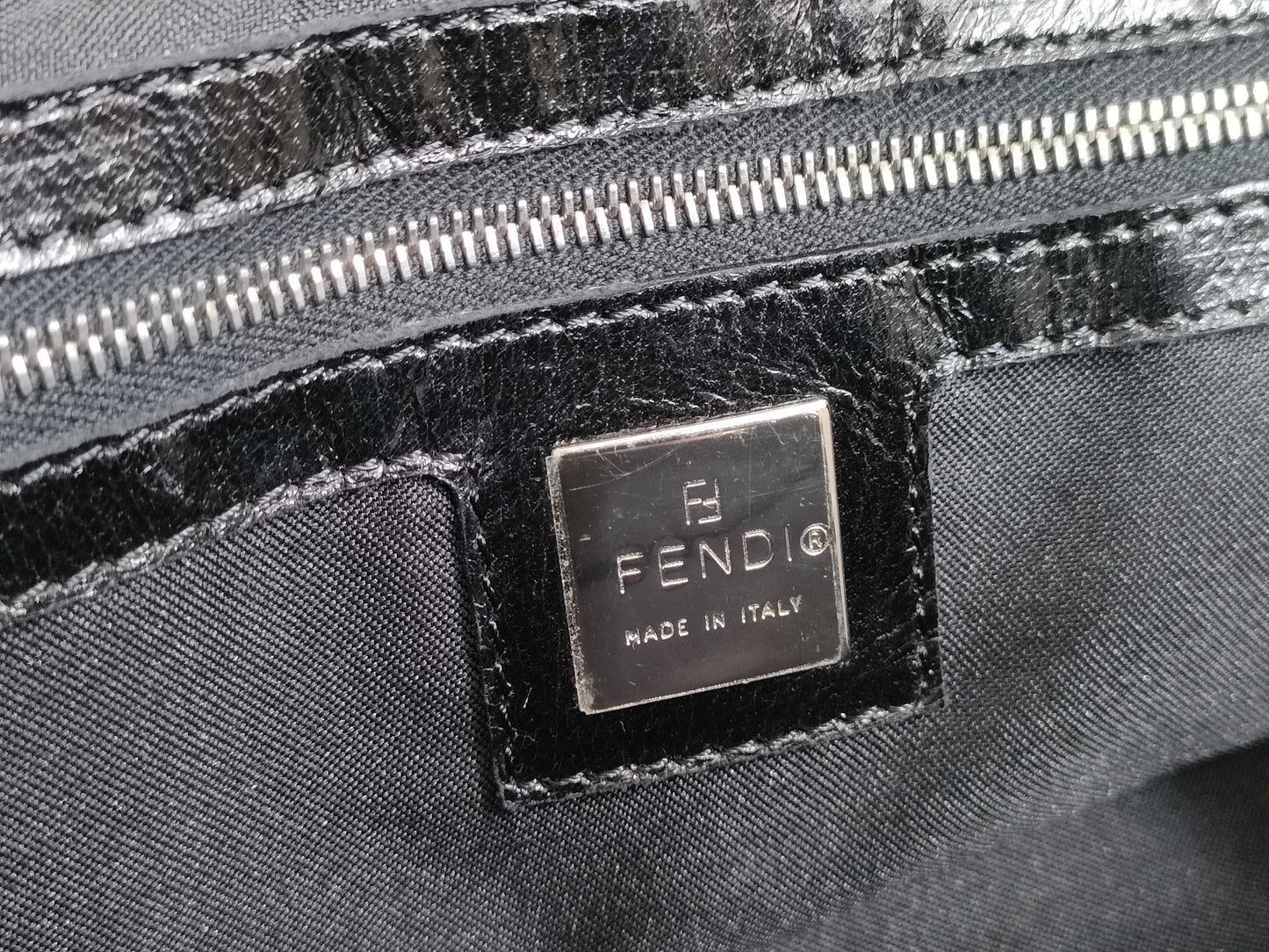 FENDI Mamma Metal Nylon Mini Handbag