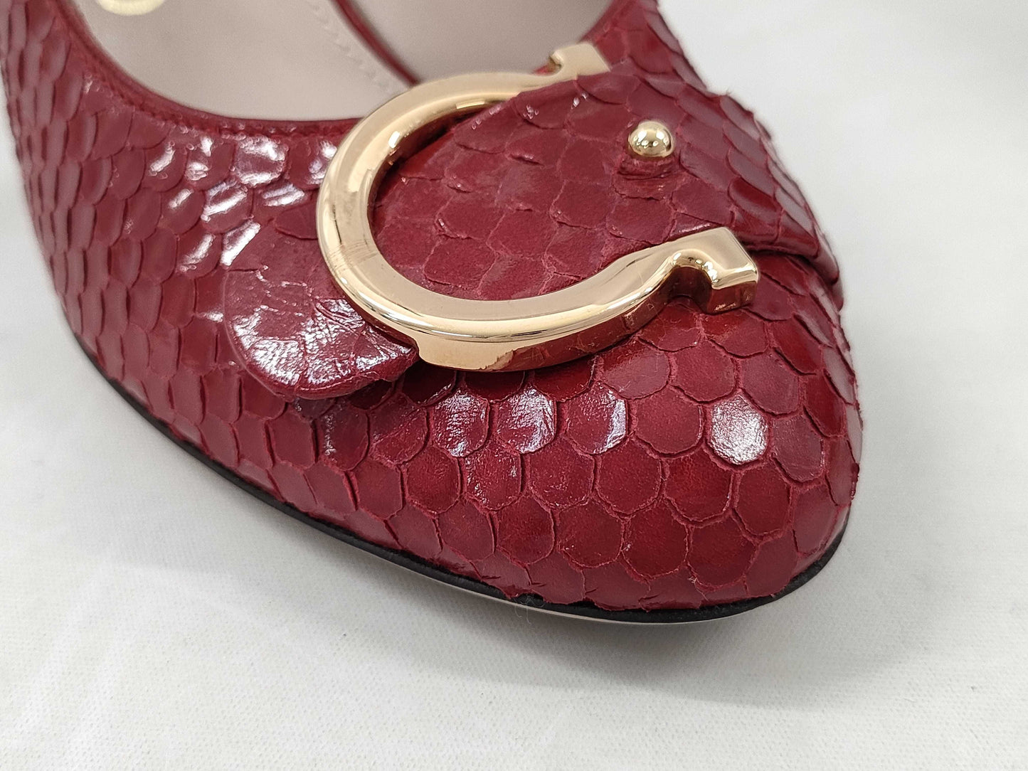 Salvatore Ferragamo Vara Embossed Pumps