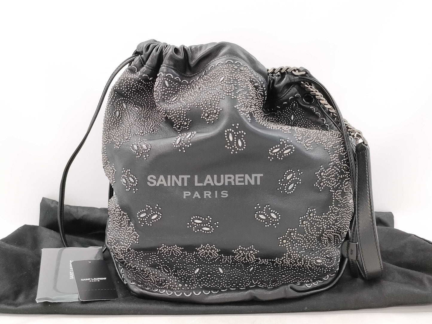 Yves Saint Laurent Teddy Drawstring Chain Shoulder Bag