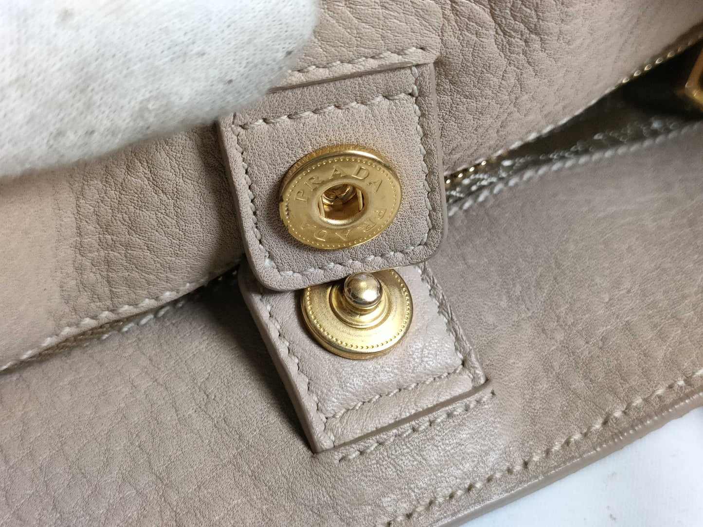PRADA Vitello Dino Tote Bag