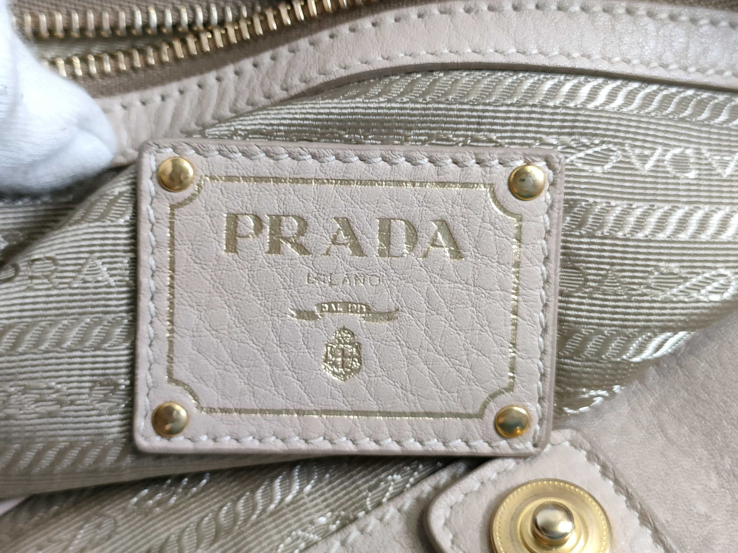 PRADA Vitello Dino Tote Bag