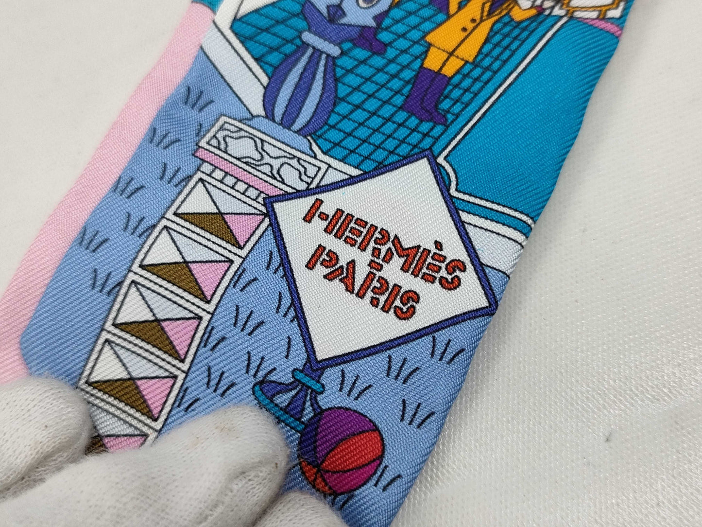 HERMES Twilly Maison Decalle Scarf