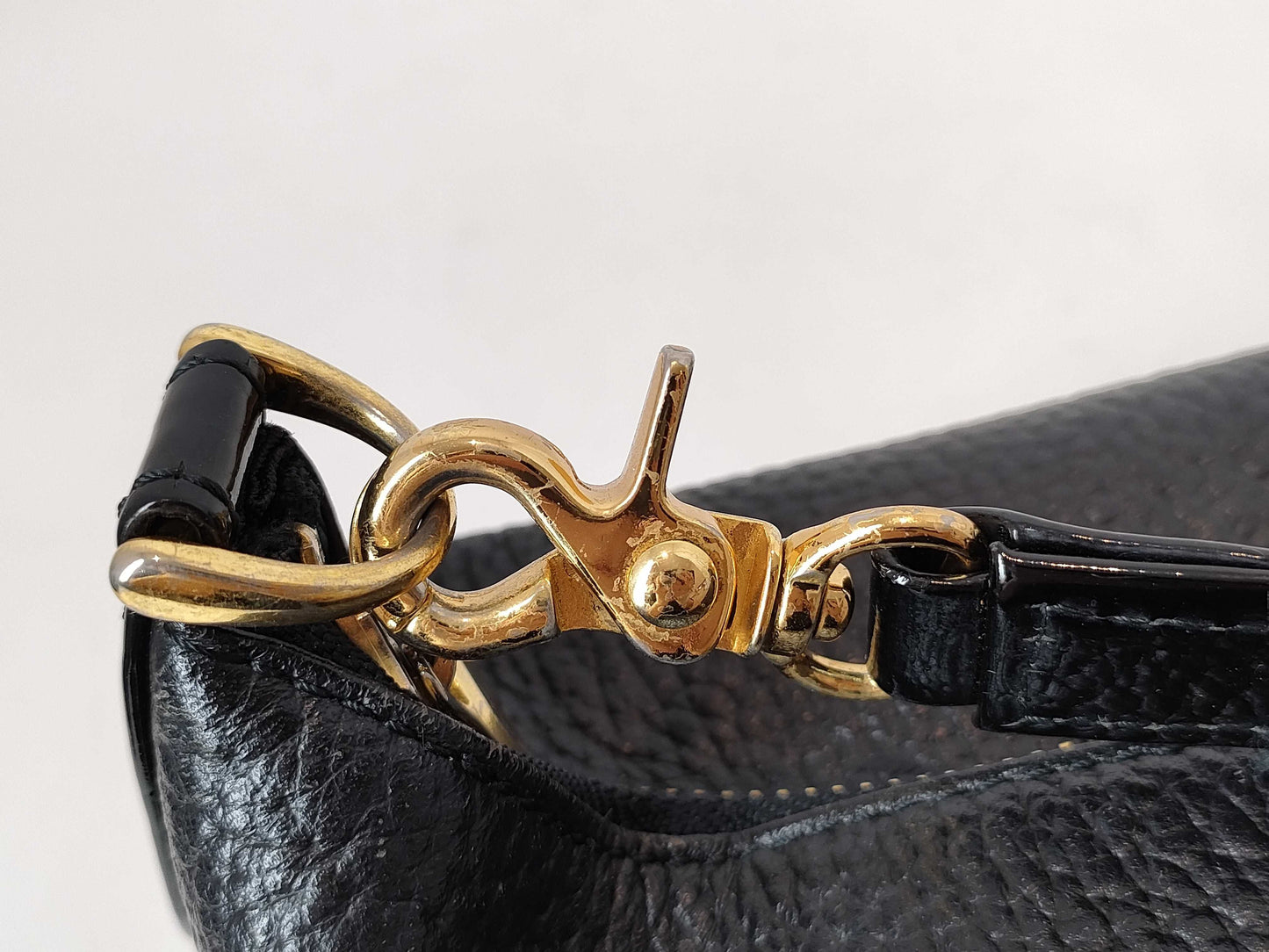 VERSACE One-Shoulder Patent Leather Handbag