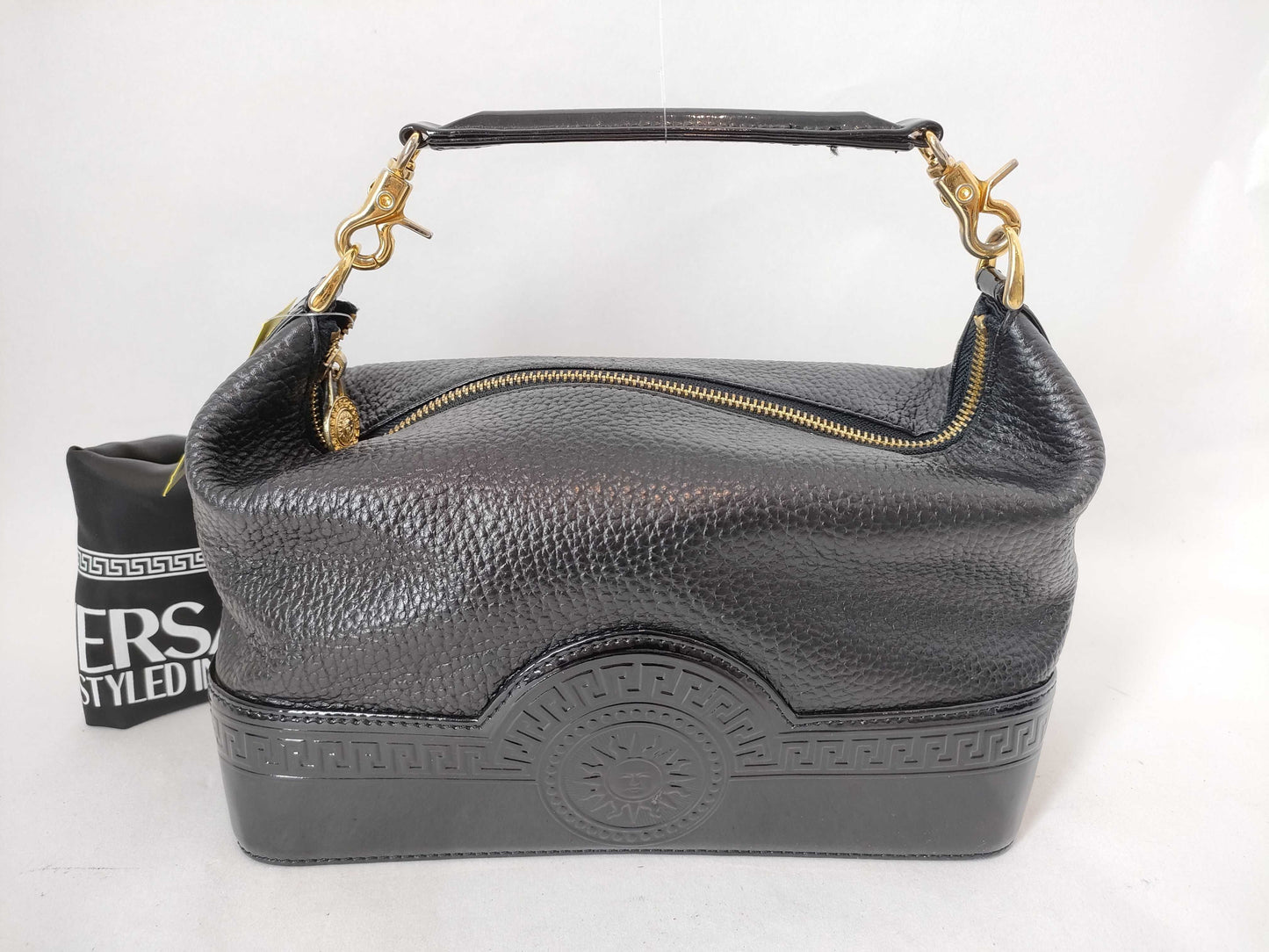 VERSACE One-Shoulder Patent Leather Handbag