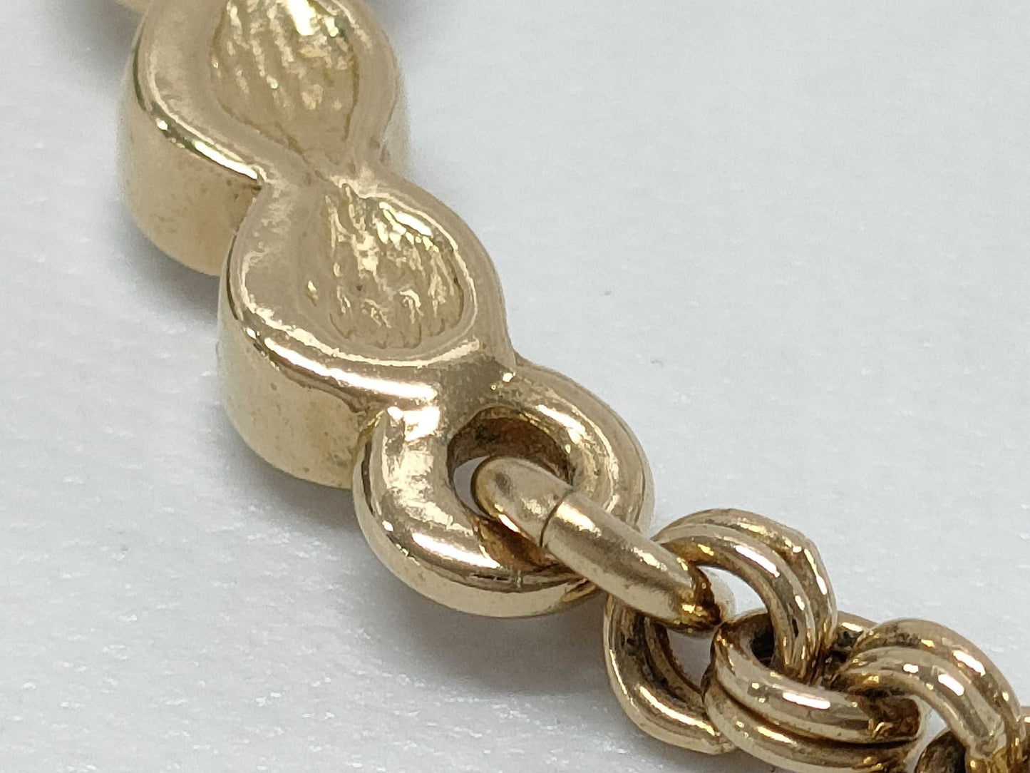 Dior Christian Dior CD logo rhinestone gold necklace