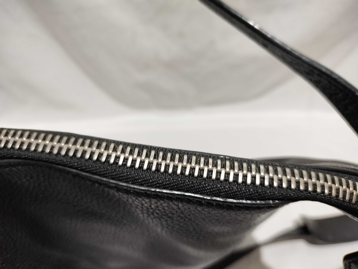 LOEWE Tiara Logo Leather Shoulder Bag Black Shoulder Bag