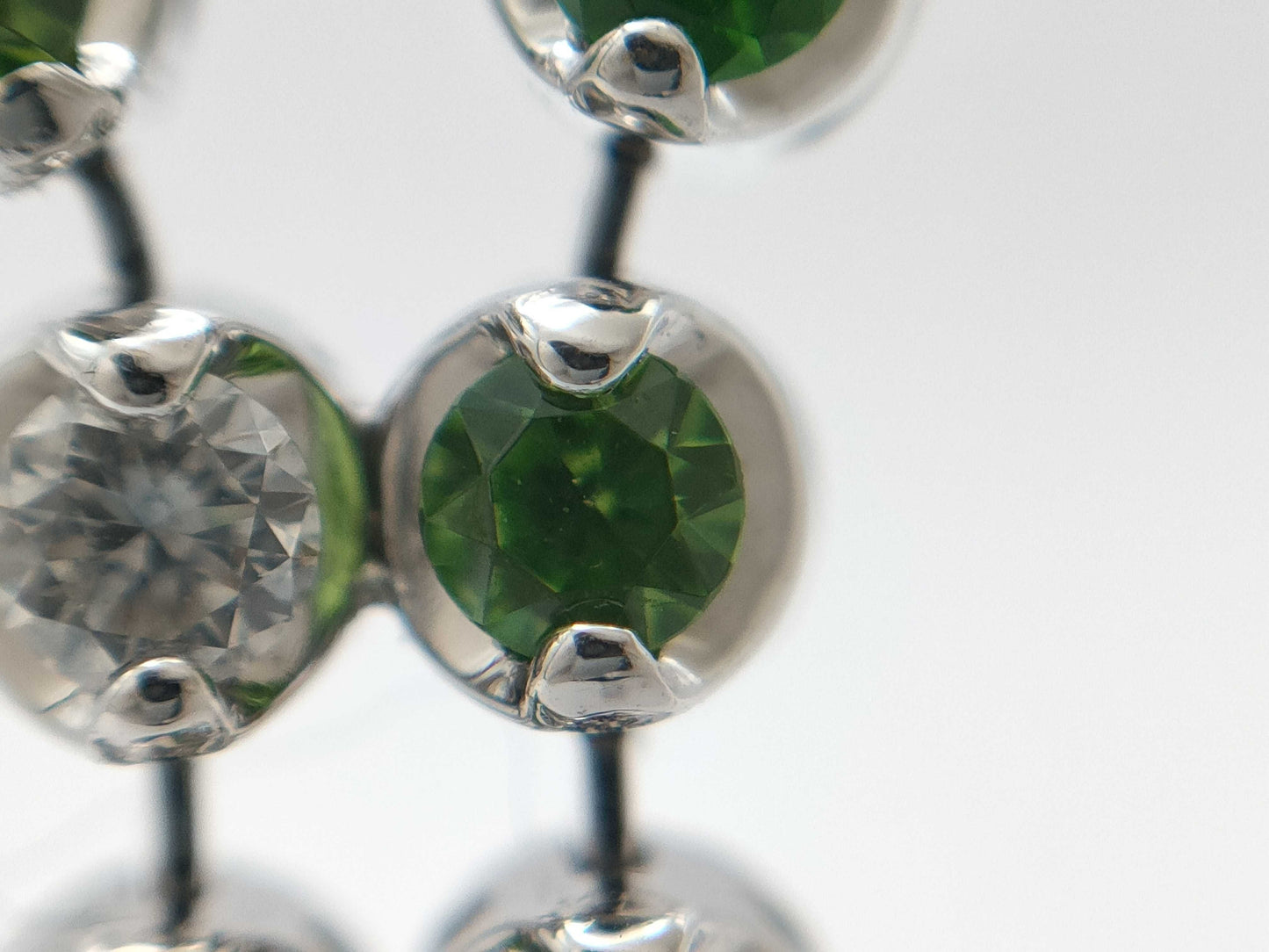 Demantoid Garnet 1.55ct D0.62ct K18WG 19.9g Necklace