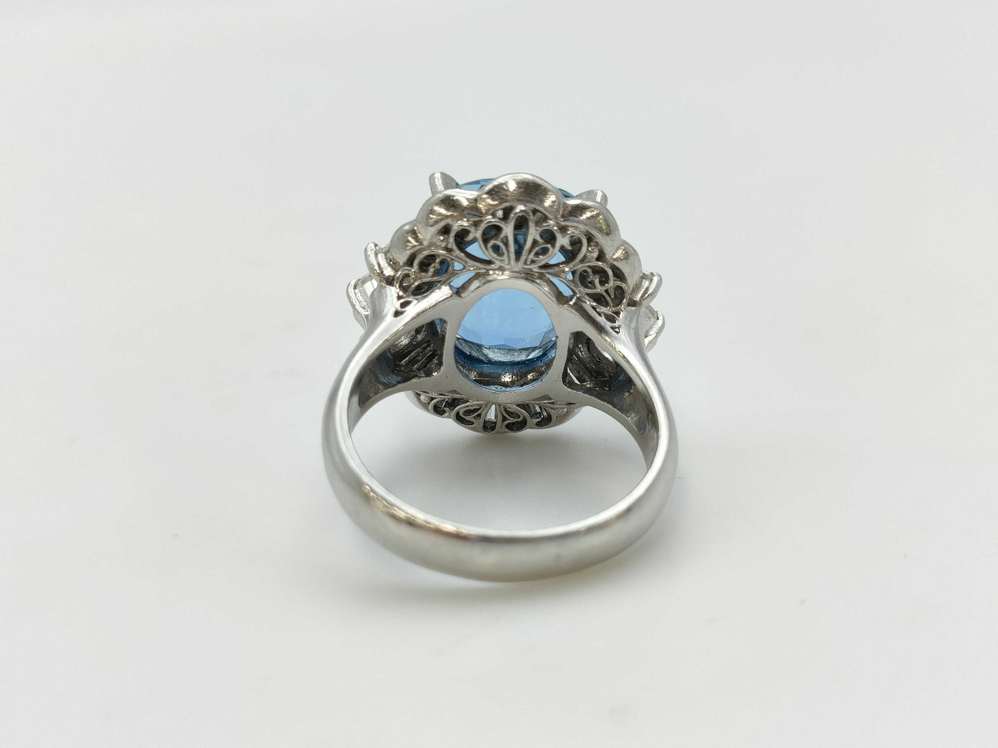 AQ5.10ct D1.34ct Pt900 11.5g Ring