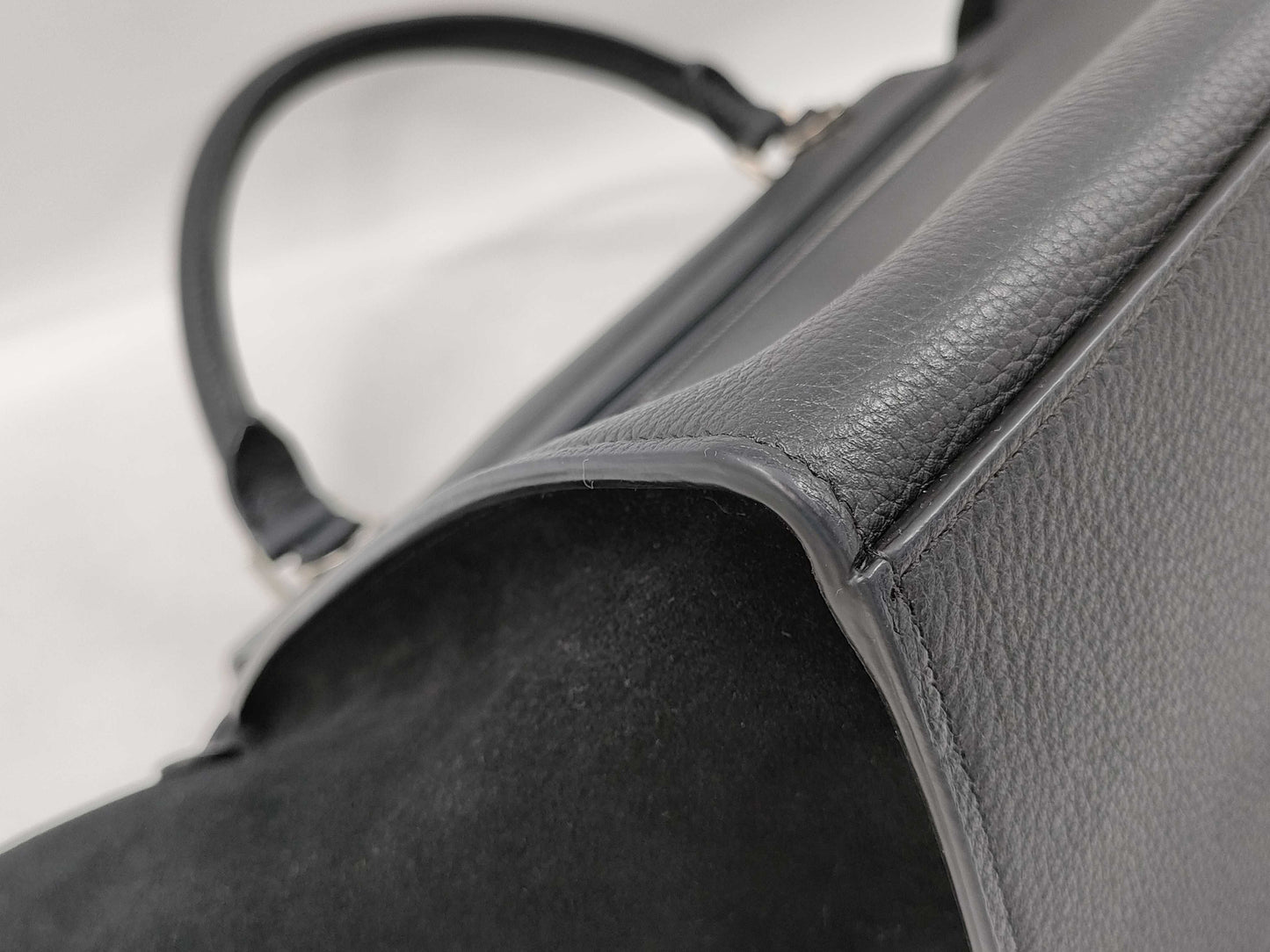 CELINE 2-way handbag leather/suede handbag
