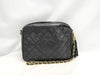 CHANEL Lambskin Chain Shoulder Matelasse Fringe Shoulder Bag