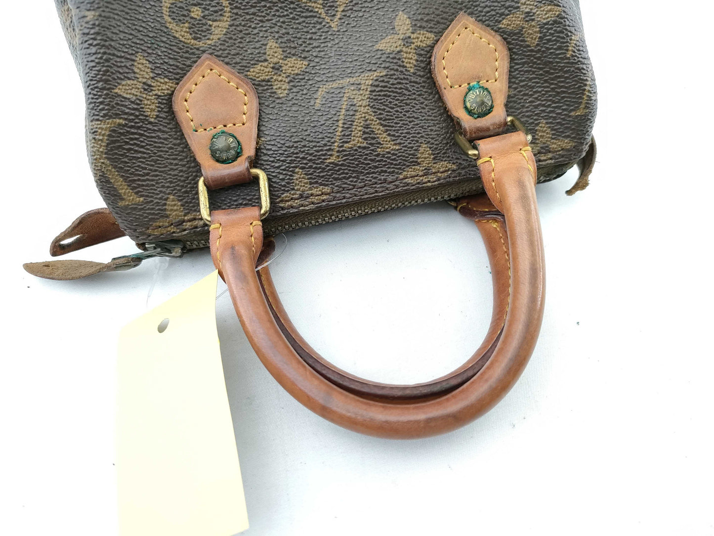 LOUIS VUITTON RFID Unverifiable, Serial Unverifiable, Monogram Mini Speedy Handbag with Paper Tag