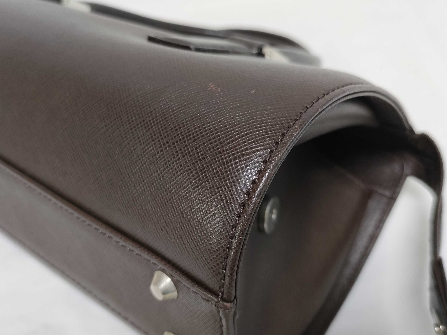 BURBERRY Handbag / Cylindrical / Brown / Color Transfer
