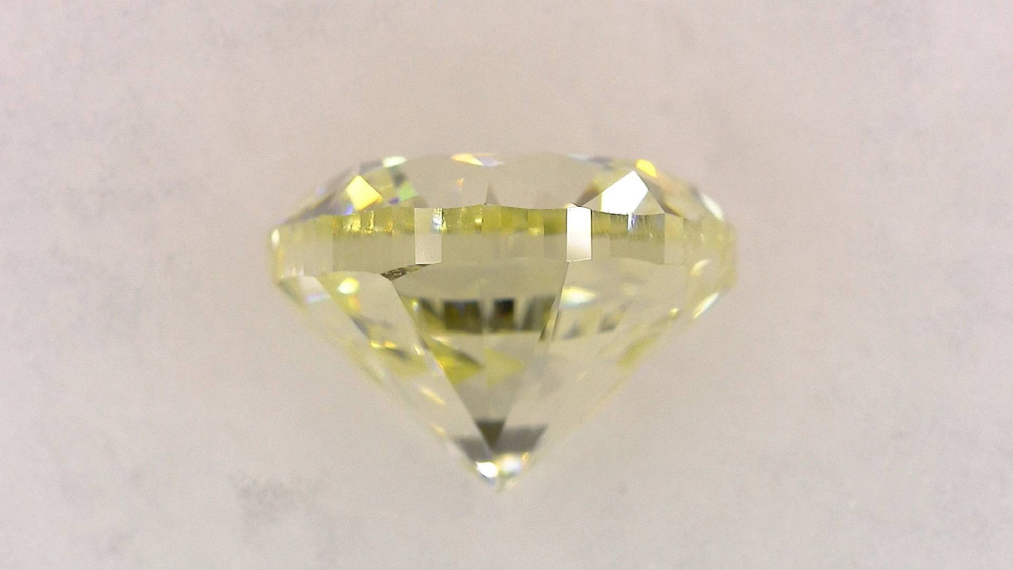 1.003ct UNDER N)VERY LIGHT YELLOW VS-1 POOR/GD/FR STRONG BLUE NATURAL 5.85-5.95X4.04mm Diamond Loose