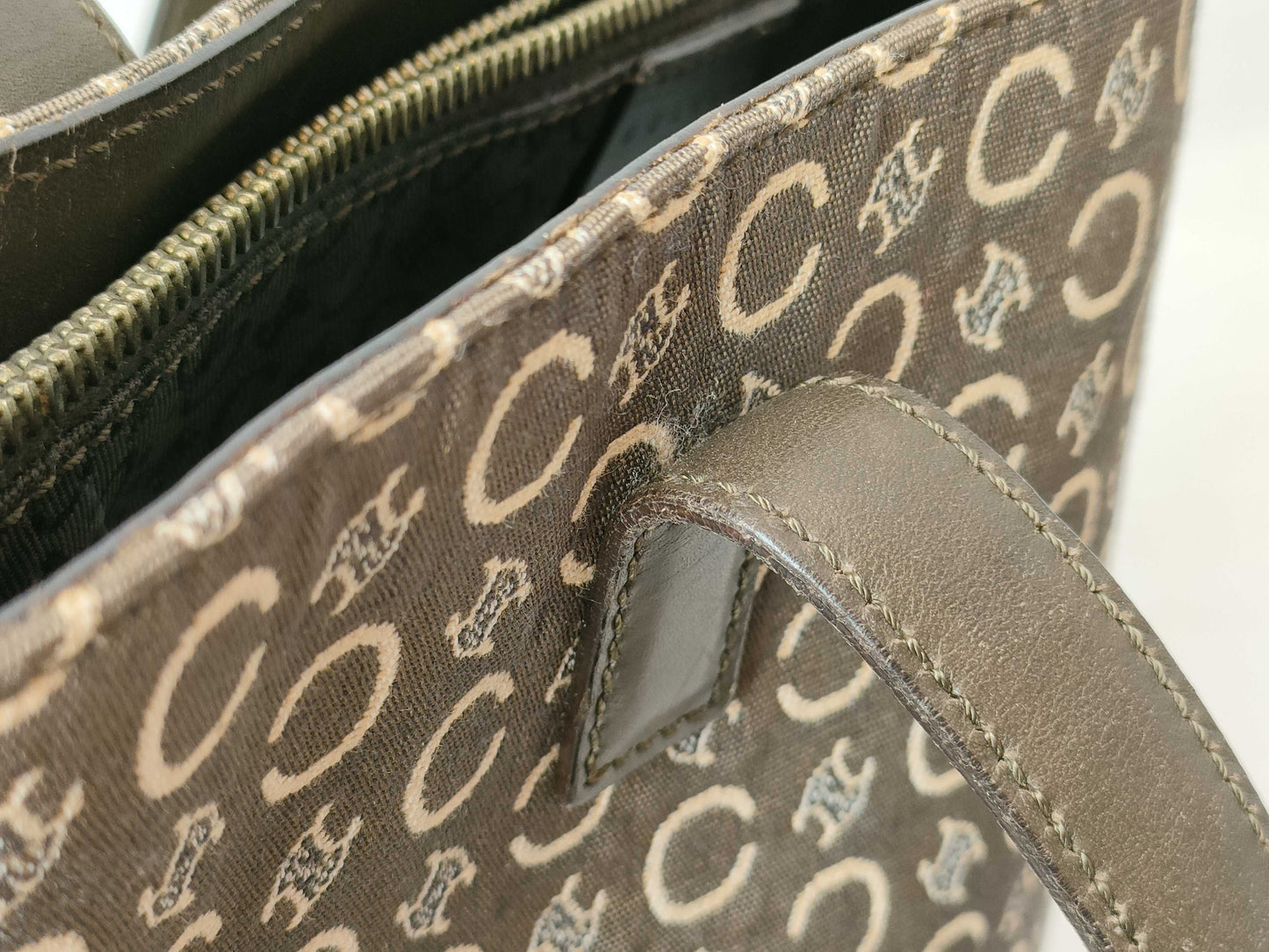 CELINE Canvas x Leather Tote Bag Tote Bag