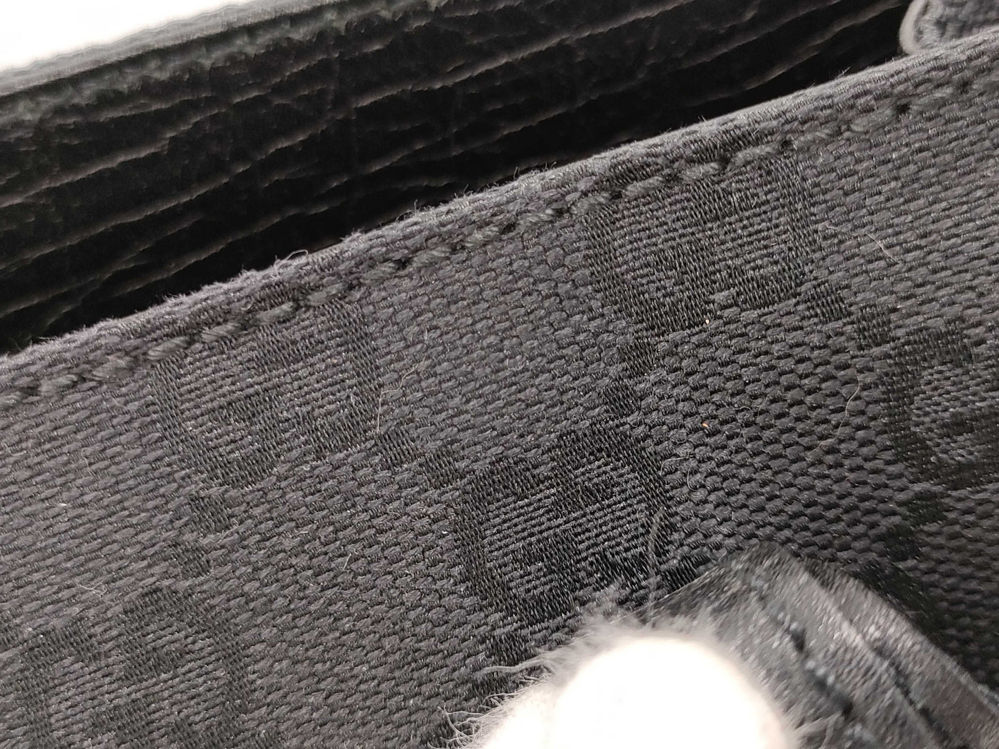 GUCCI Bamboo GG Canvas 112526 Handbag