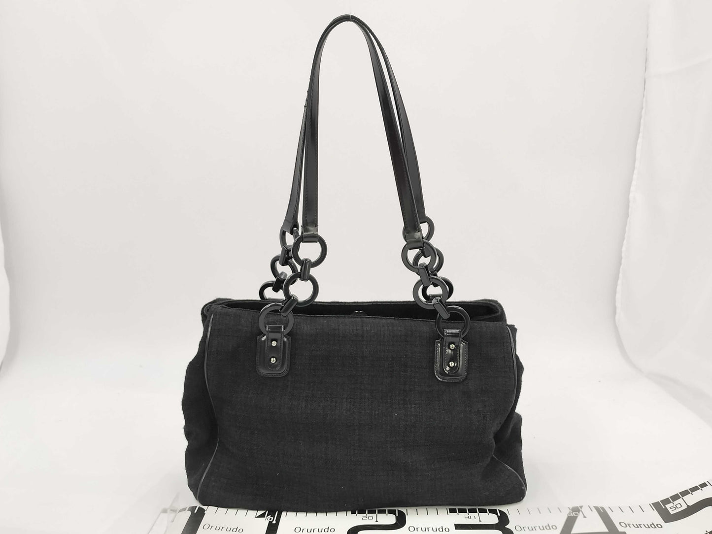 Salvatore Ferragamo Canvas Tote Bag in Black