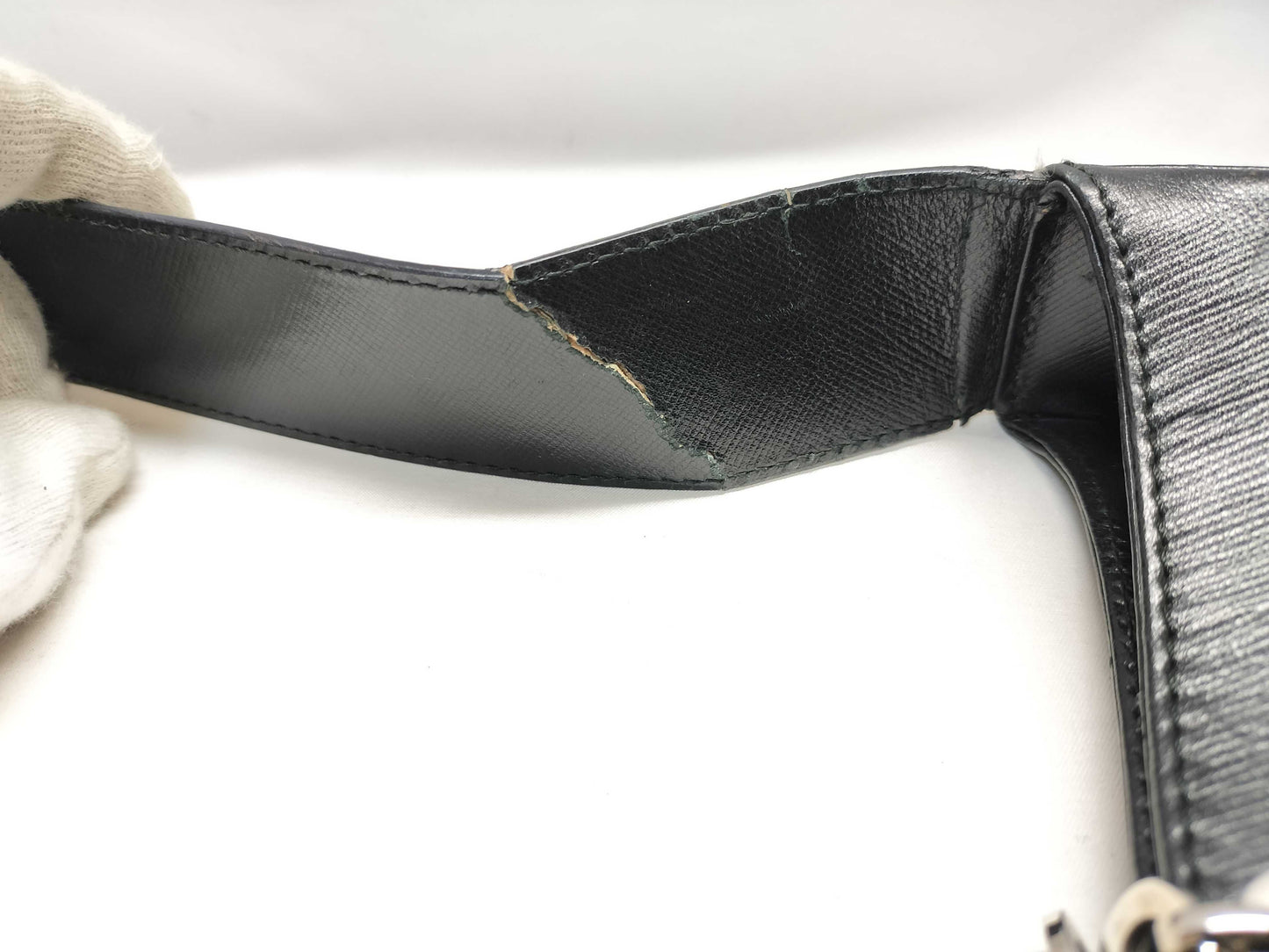 Salvatore Ferragamo Gancini Shoulder Bag with Silver Hardware