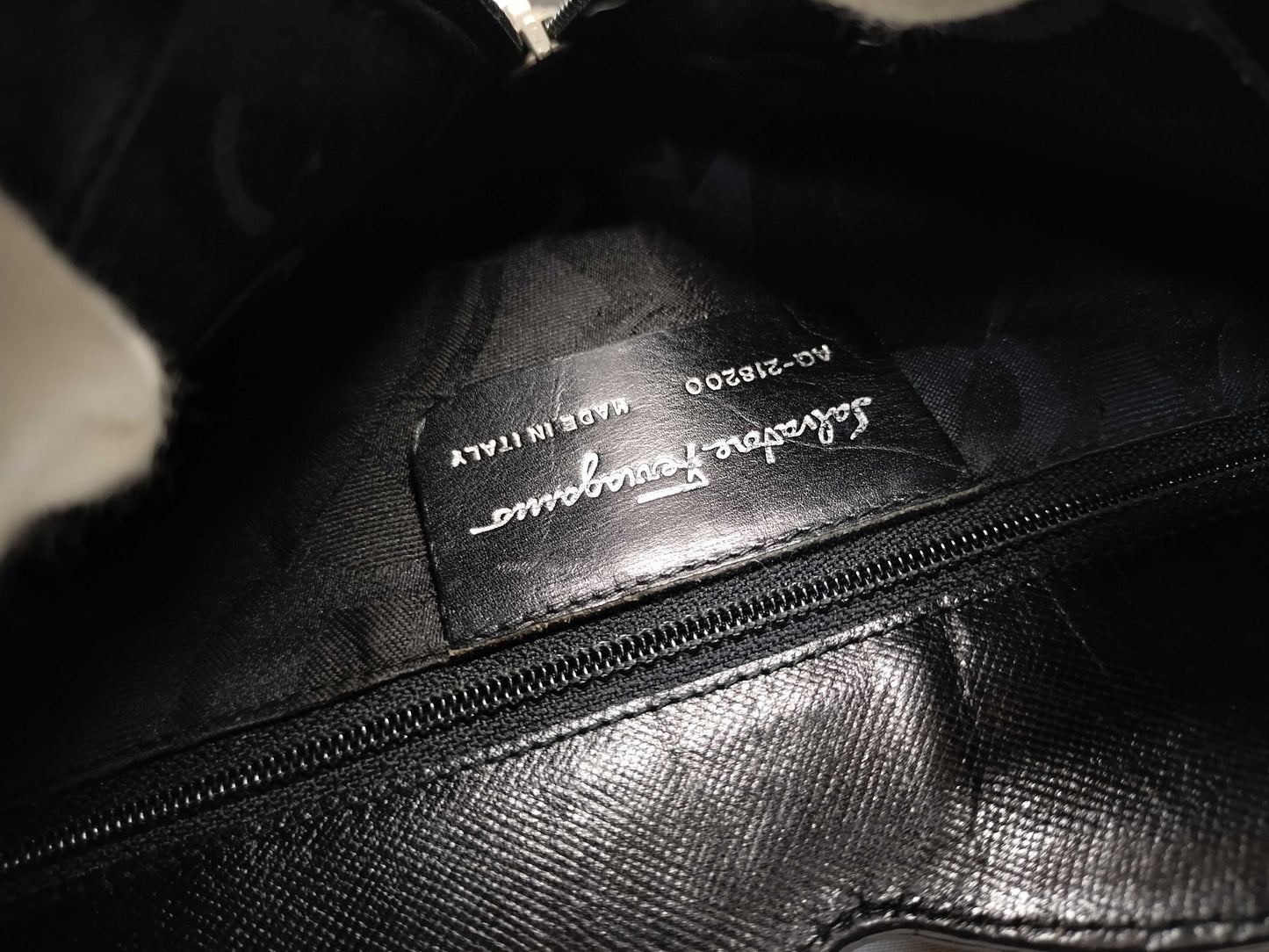 Salvatore Ferragamo Gancini Shoulder Bag with Silver Hardware