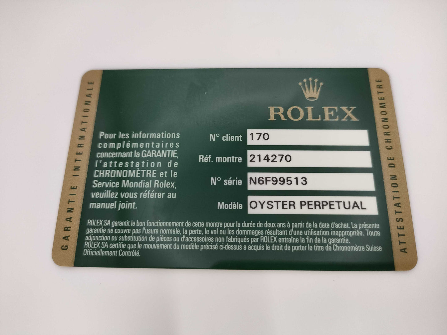 ROLEX 214270 N6F99513 Men's Watch