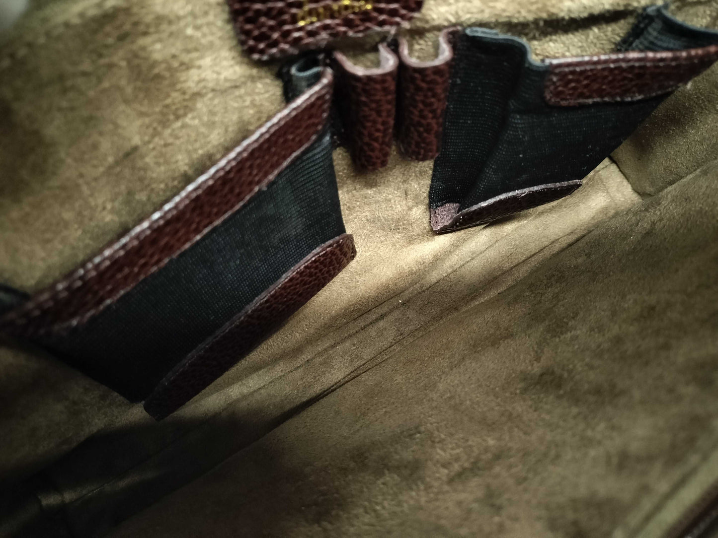 Dunhill Leather Shoulder Bag, Dark Brown