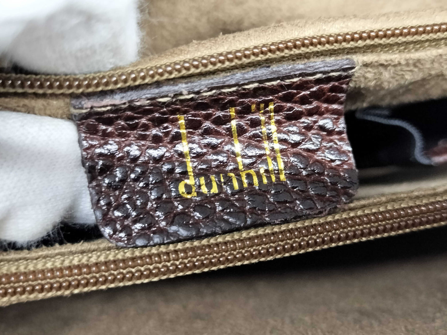 Dunhill Leather Shoulder Bag, Dark Brown