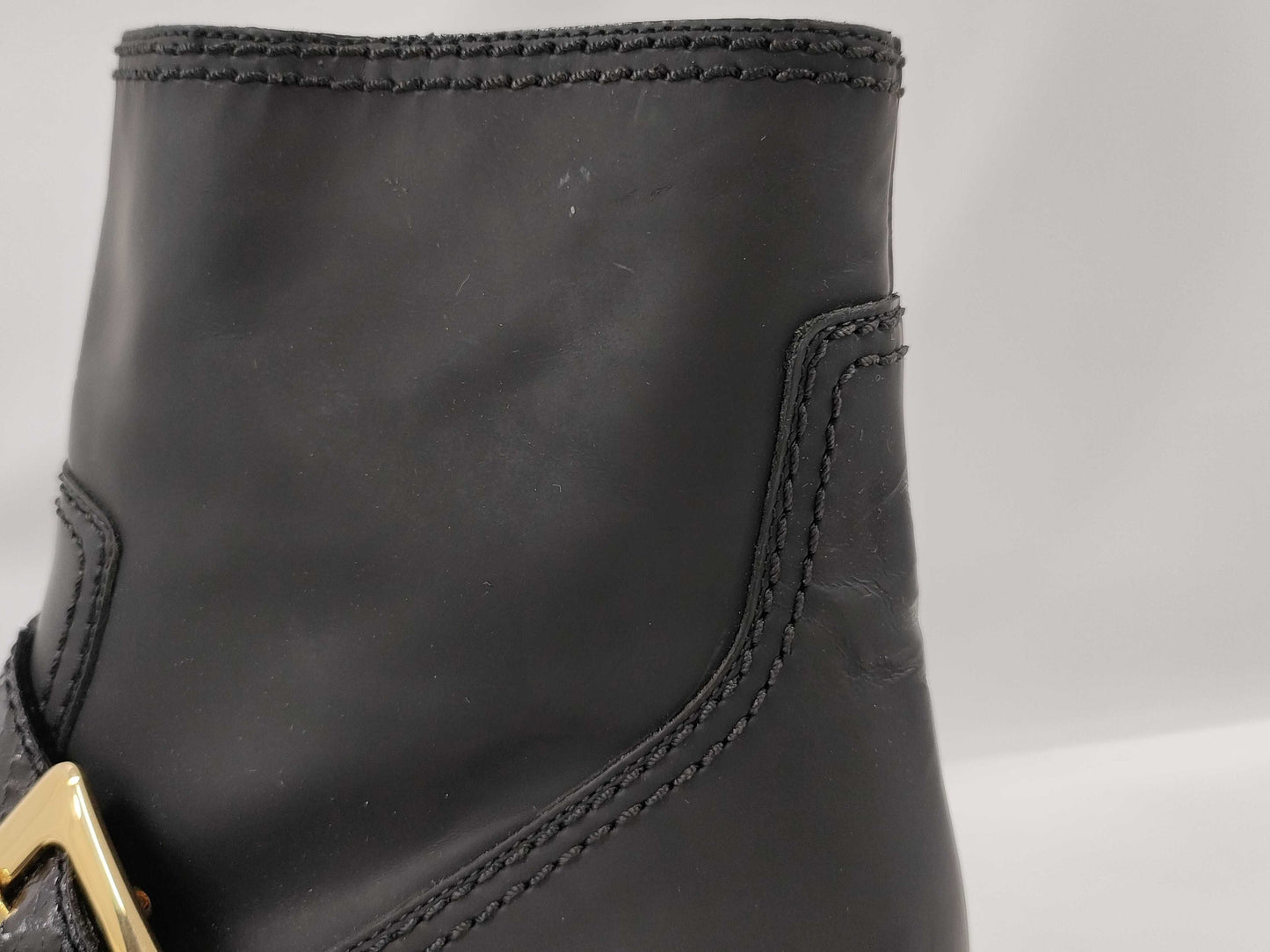 BURBERRY Python Embossed Short Boots Other Shoes