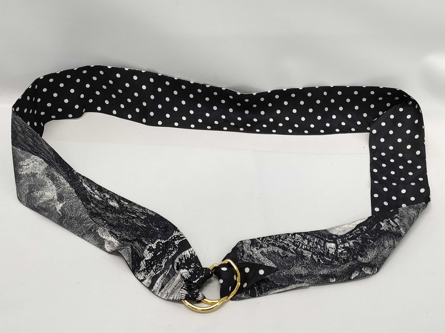 BURBERRY Silk Black Belt