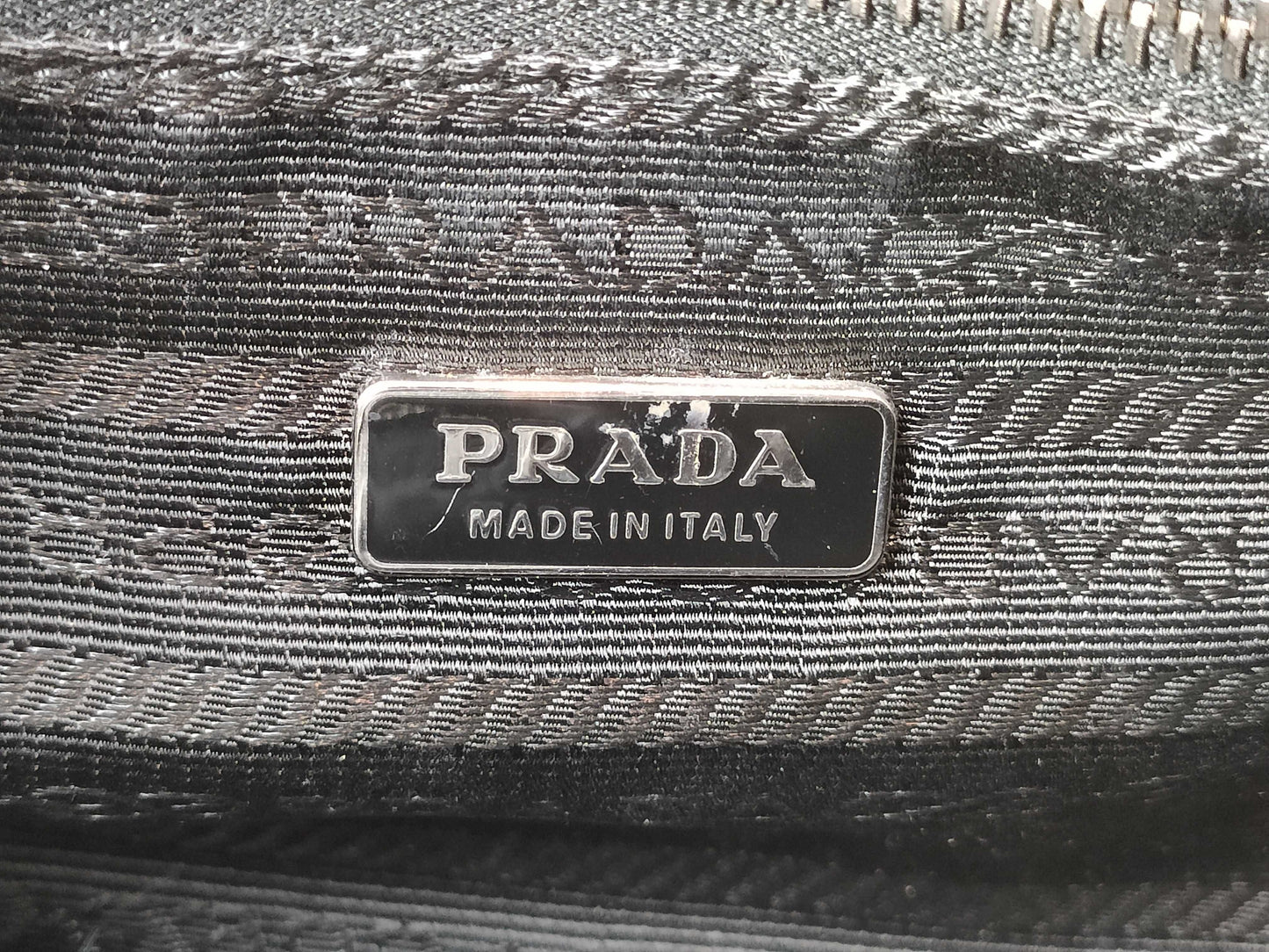 PRADA Nylon Handbag Triangle Plate Handbag