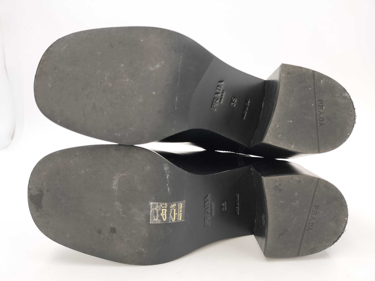 PRADA Triangle Plate Enamel Other Shoes