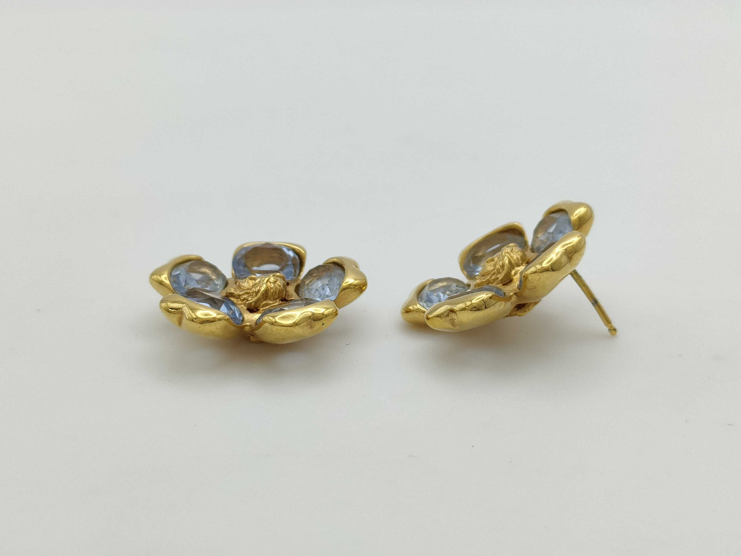 VERSACE Medusa Flower Gold-Colored Earrings