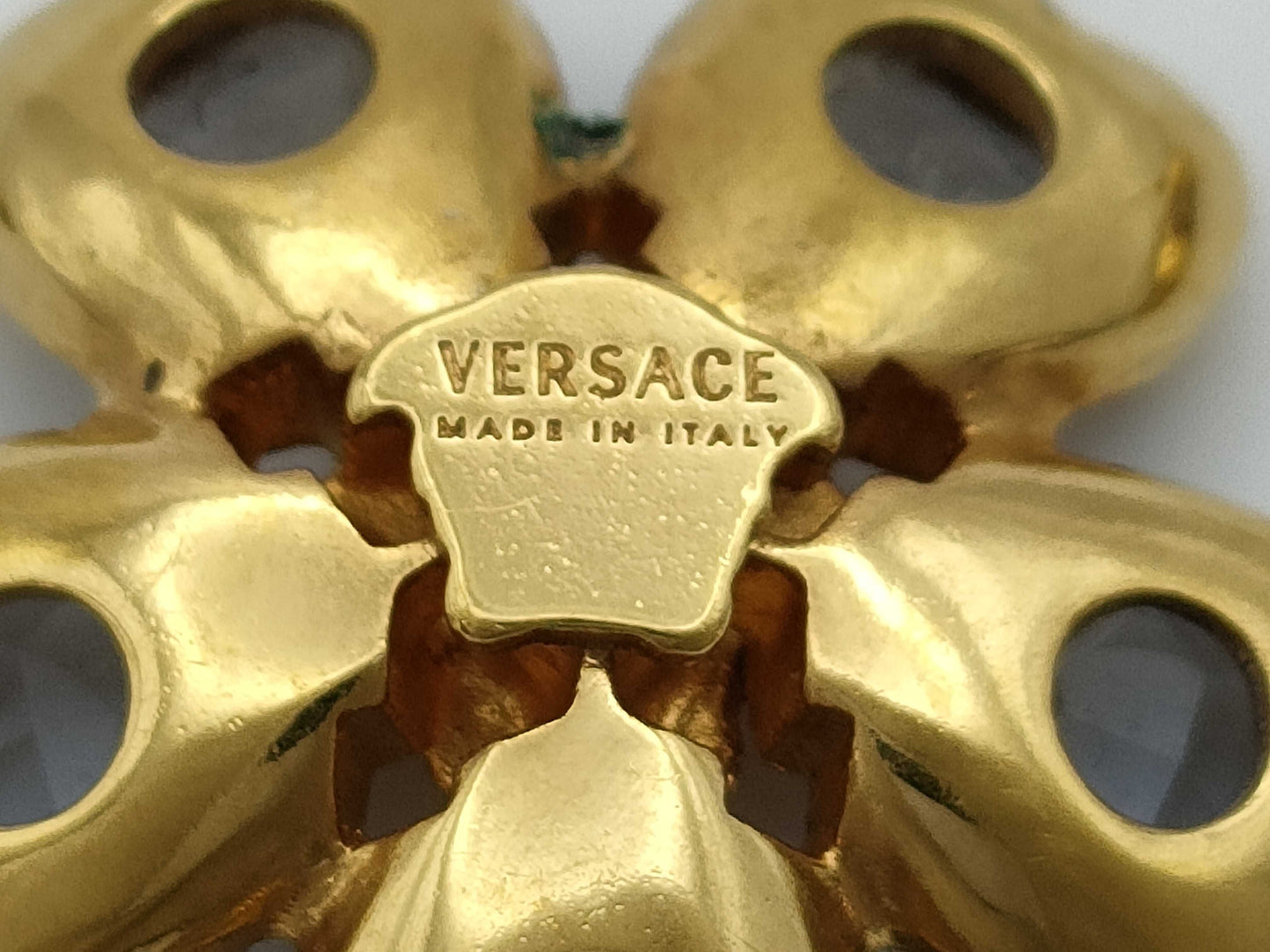 VERSACE Medusa Flower Gold-Colored Earrings
