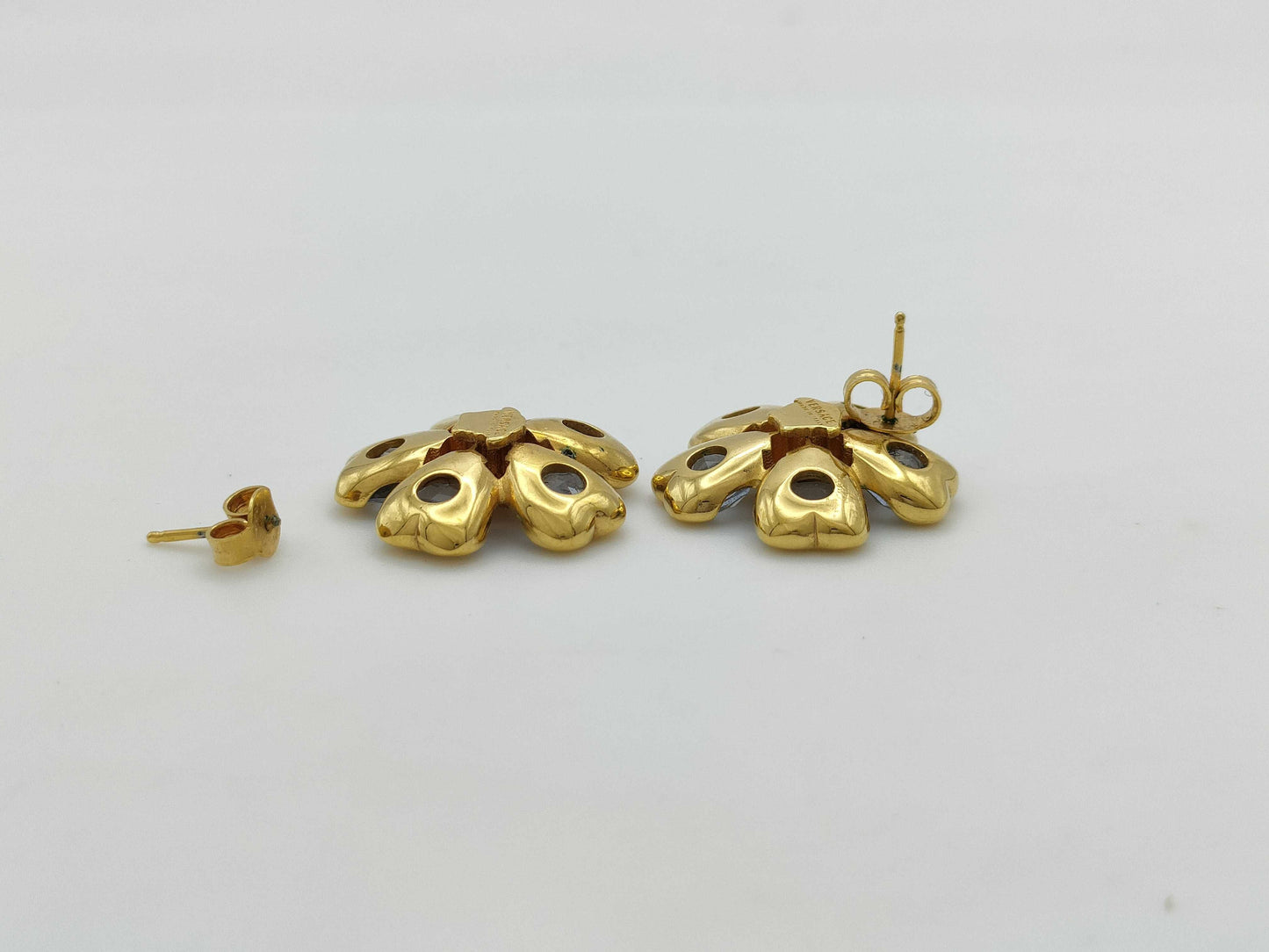 VERSACE Medusa Flower Gold-Colored Earrings