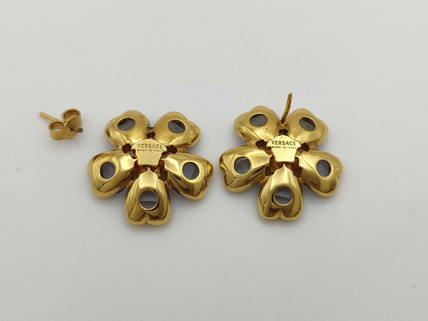 VERSACE Medusa Flower Gold-Colored Earrings