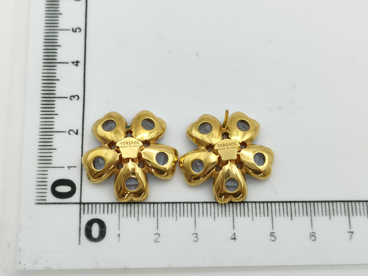 VERSACE Medusa Flower Gold-Colored Earrings
