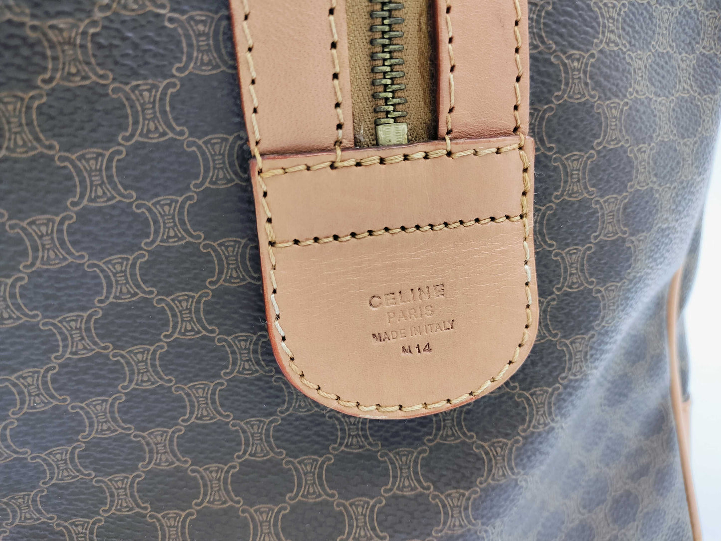 CELINE PVC Boston Bag M14 Brown Boston Bag