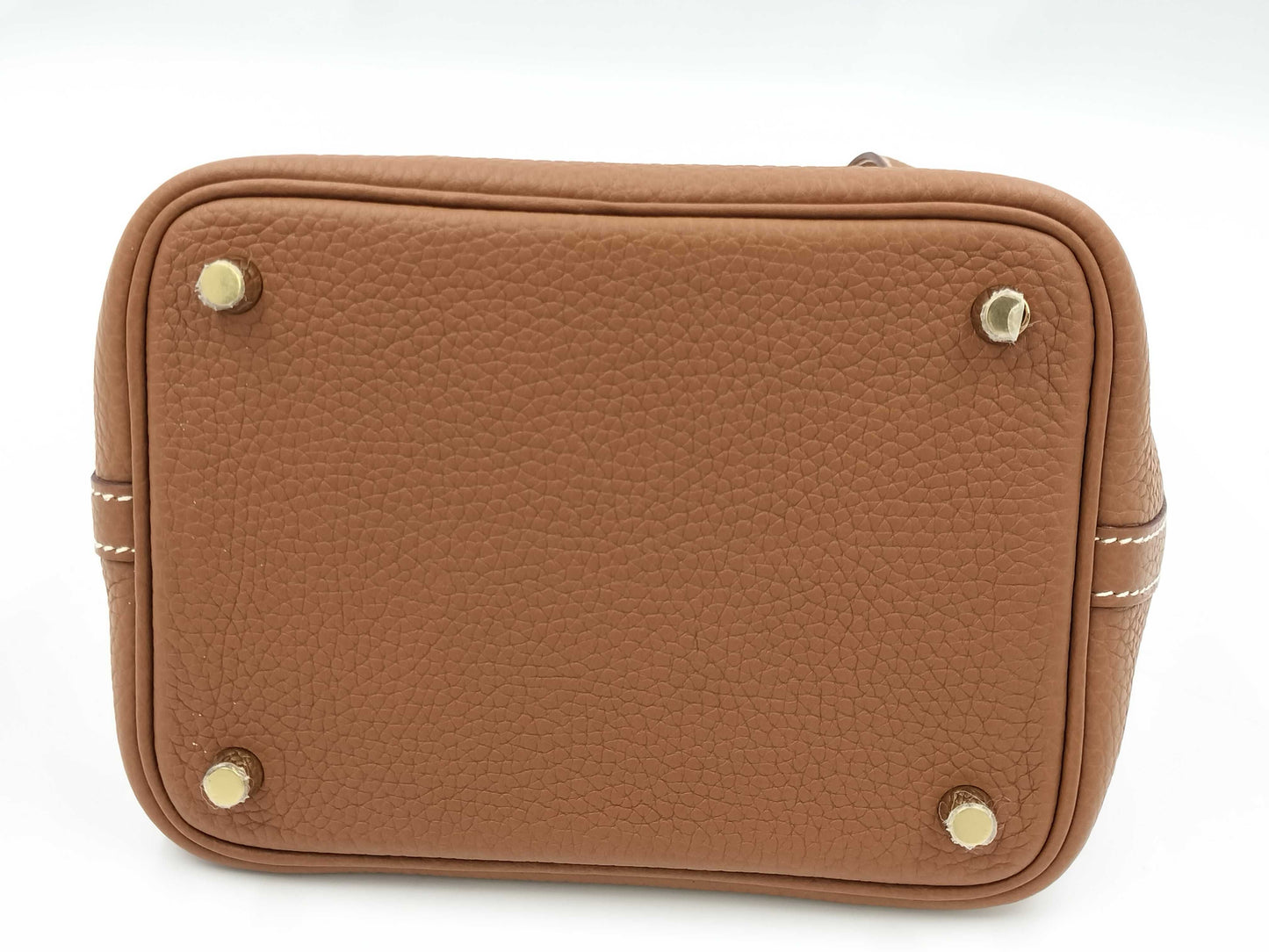 HERMES Picotin Lock PM Taurillon Gold Handbag with GD Hardware and Y Stamp