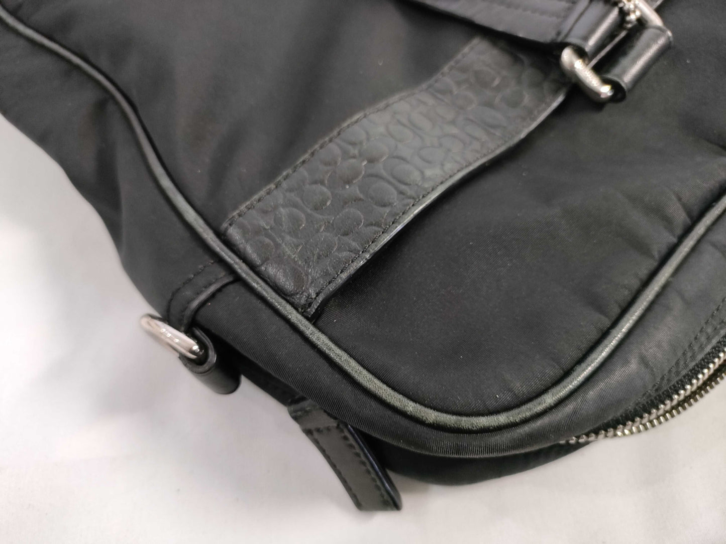 COACH Leather 2-Way Handbag Black F70323 Handbag