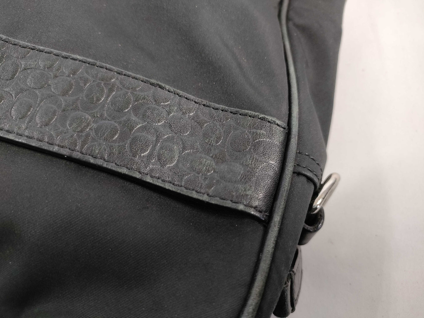 COACH Leather 2-Way Handbag Black F70323 Handbag