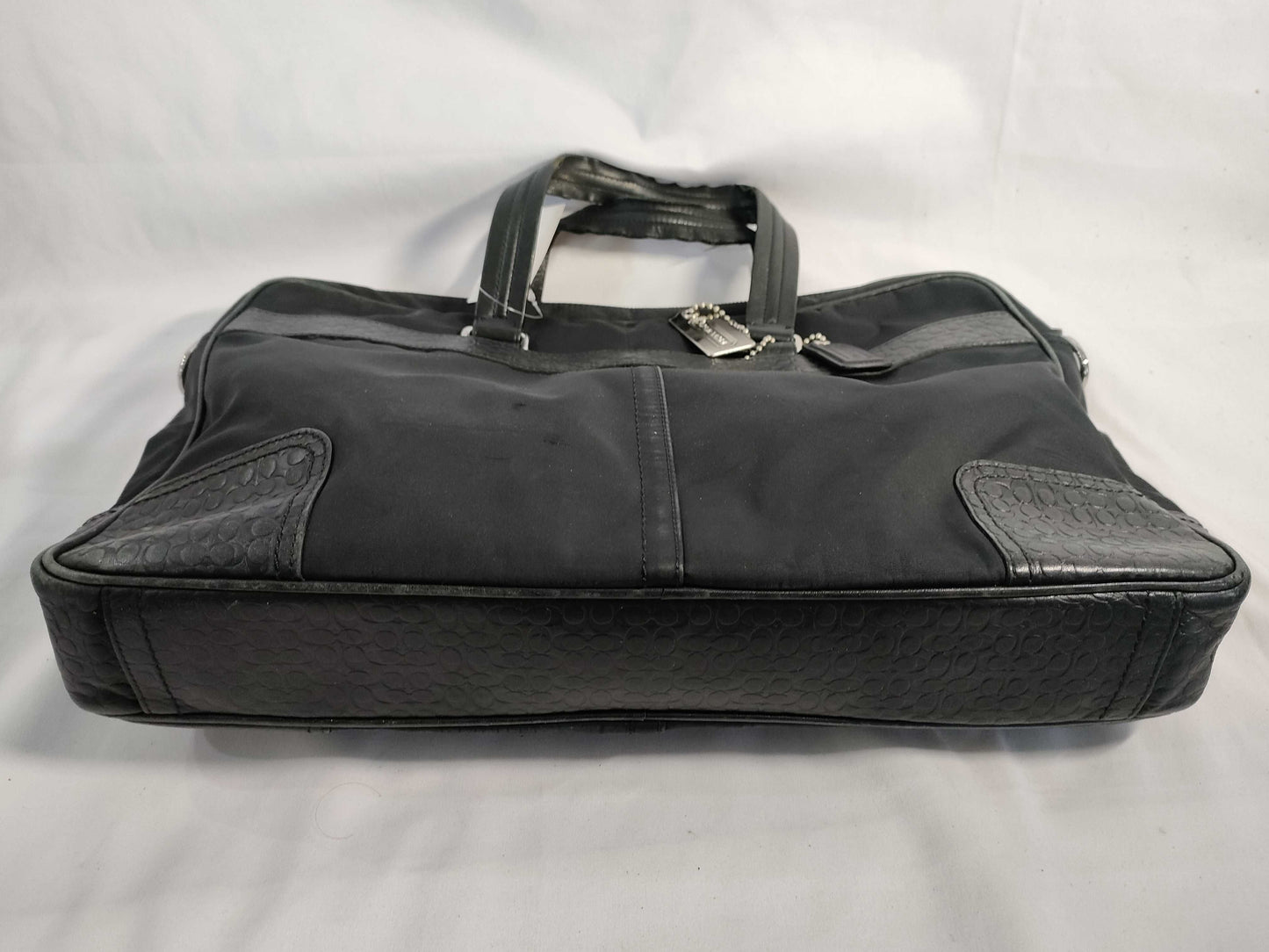 COACH Leather 2-Way Handbag Black F70323 Handbag