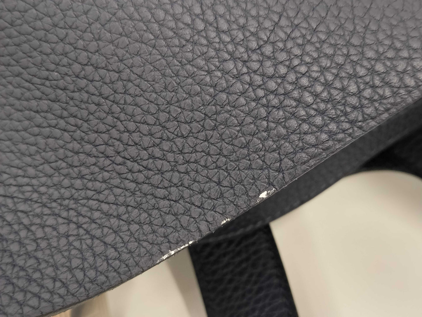 HERMES Picotin Taurillon Clemence Leather Handbag in Navy with Silver Hardware and Y Stamp