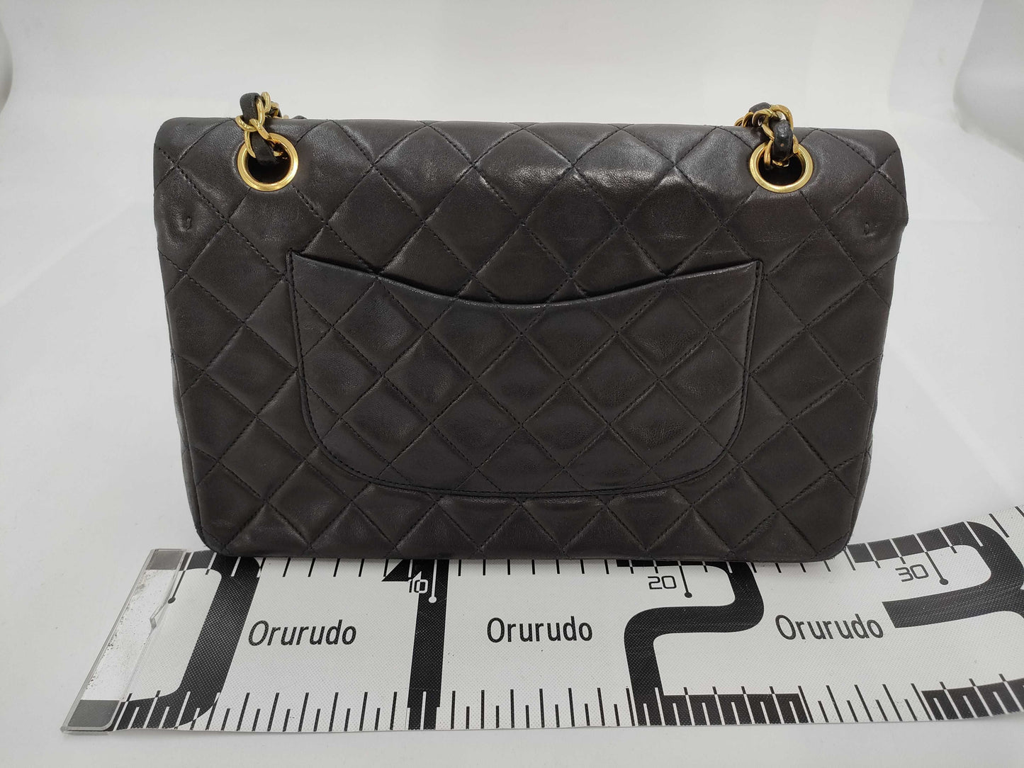 CHANEL 2838769 Lambskin Double Flap Turnlock Chain Shoulder Bag, No. 2