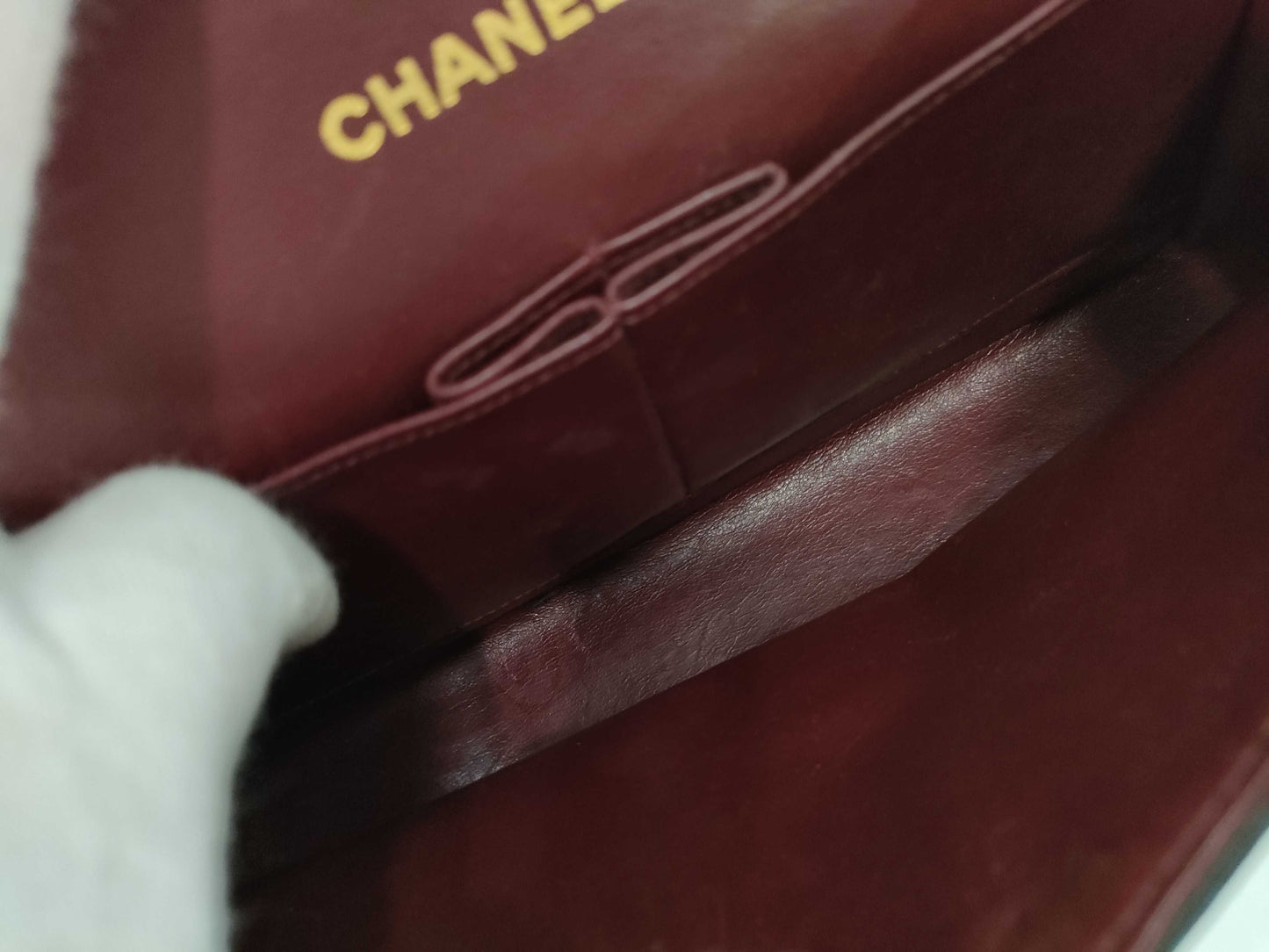CHANEL 2838769 Lambskin Double Flap Turnlock Chain Shoulder Bag, No. 2