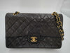 CHANEL 2838769 Lambskin Double Flap Turnlock Chain Shoulder Bag, No. 2