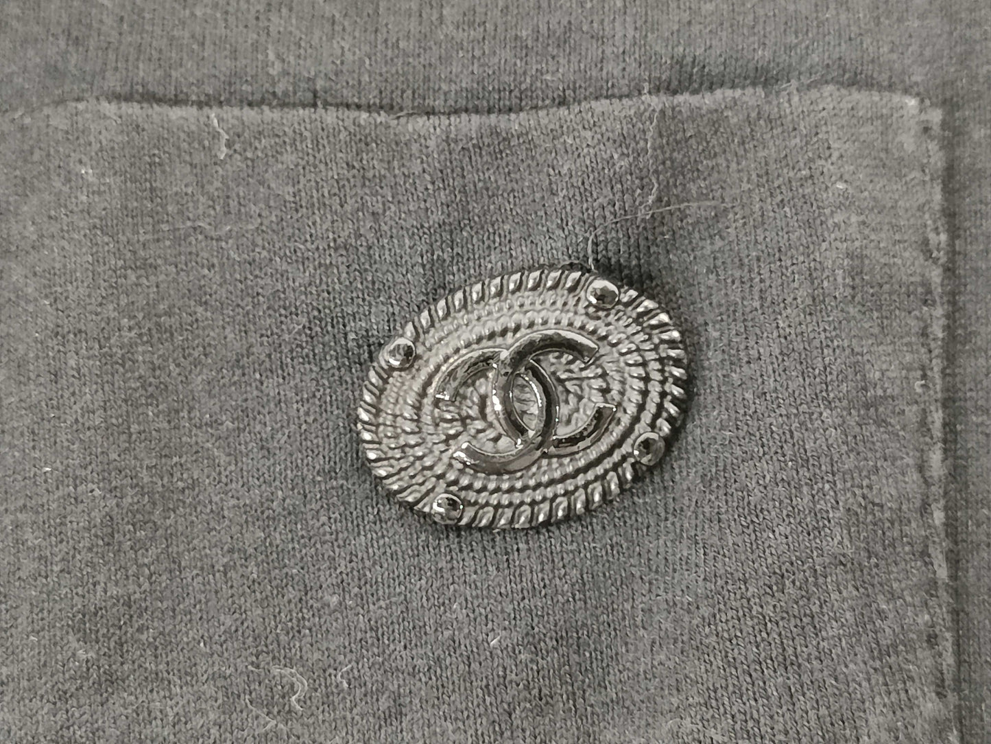 CHANEL Pocket Coco Button Black Sleeveless Top with Missing Tag Other Apparel